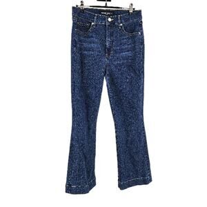 Veronica Beard Carson Ankle Jeans Blue Denim Flare Wide Leg High Rise Size 29